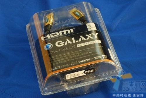 看高清必备 影驰3米豪华HDMI线到货